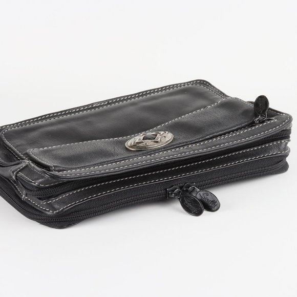 Scully Leather Personal Clutch Black Leather - Picture 11 of 12